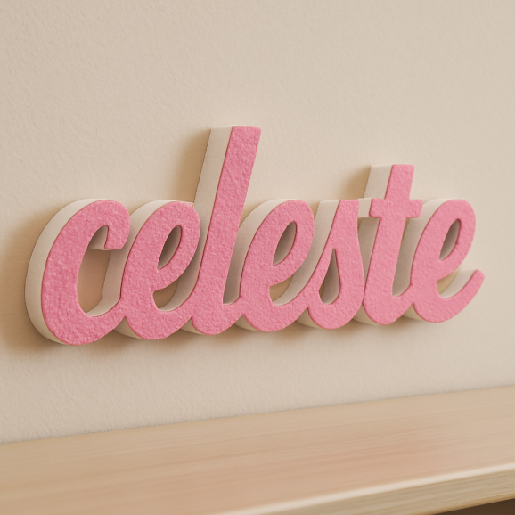CELESTE nome in polistirolo - Ristella - Rosa -...