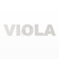 VIOLA nome in polistirolo - Arial - Bianco - Senza base