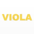 VIOLA nome in polistirolo - Arial - Giallo - Senza base
