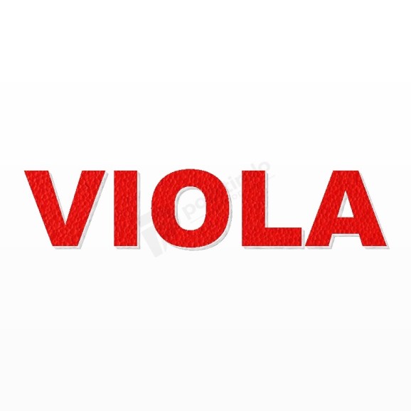 VIOLA nome in polistirolo - Arial - Rosso - Senza base