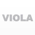 VIOLA nome in polistirolo - Arial - Argento - Senza base
