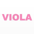 VIOLA nome in polistirolo - Arial - Rosa - Senza base