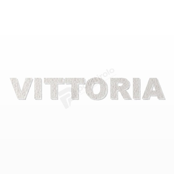 VITTORIA nome in polistirolo - Arial - Bianco - Senza base