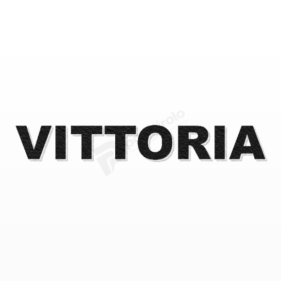 VITTORIA nome in polistirolo - Arial - Nero - Senza base