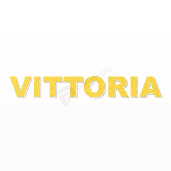 VITTORIA nome in polistirolo - Arial - Giallo - Senza base