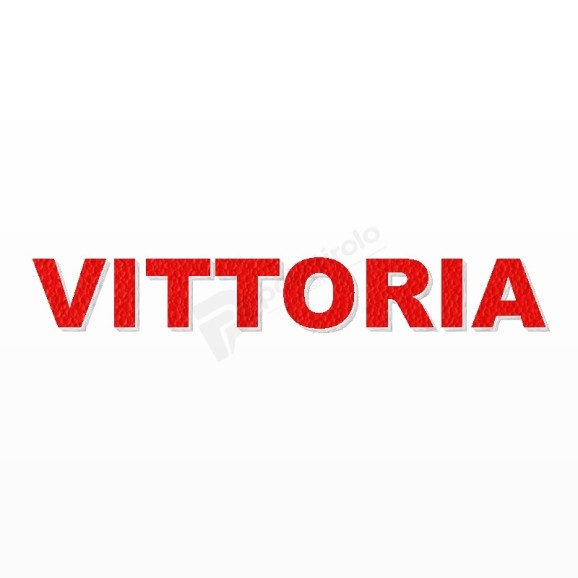 VITTORIA nome in polistirolo - Arial - Rosso - Senza base