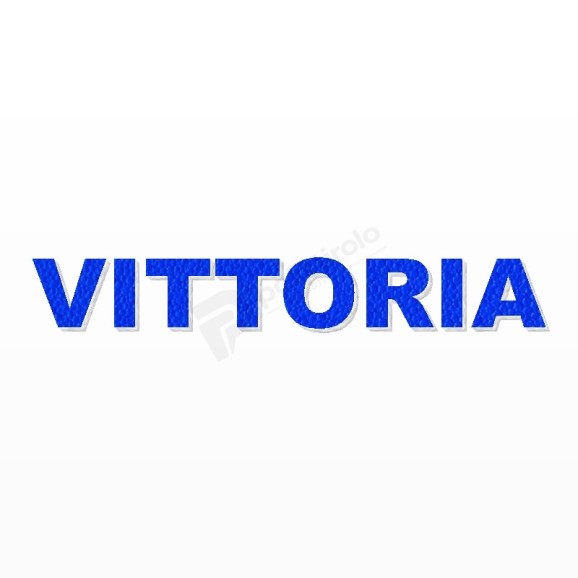 VITTORIA nome in polistirolo - Arial - Blu - Senza base