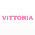 VITTORIA nome in polistirolo - Arial - Rosa - Senza base