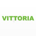 VITTORIA nome in polistirolo - Arial - Verde - Senza base
