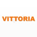 VITTORIA nome in polistirolo - Arial - Arancione - Senza base