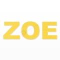 ZOE nome in polistirolo - Arial - Giallo - Senza base