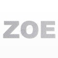 ZOE nome in polistirolo - Arial - Argento - Senza base