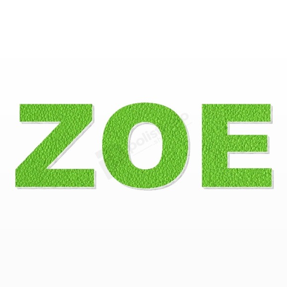 ZOE nome in polistirolo - Arial - Verde - Senza base