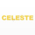 CELESTE nome in polistirolo - Arial - Giallo - Senza base