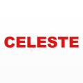 CELESTE nome in polistirolo - Arial - Rosso - Senza base