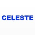 CELESTE nome in polistirolo - Arial - Blu - Senza base