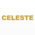 CELESTE nome in polistirolo - Arial - Oro - Senza base
