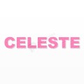 CELESTE nome in polistirolo - Arial - Rosa - Senza base