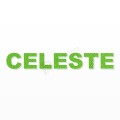 CELESTE nome in polistirolo - Arial - Verde - Senza base
