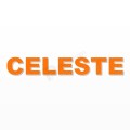 CELESTE nome in polistirolo - Arial - Arancione - Senza base