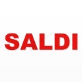 SALDI scritta in polistirolo - Arial - Rosso - Senza base