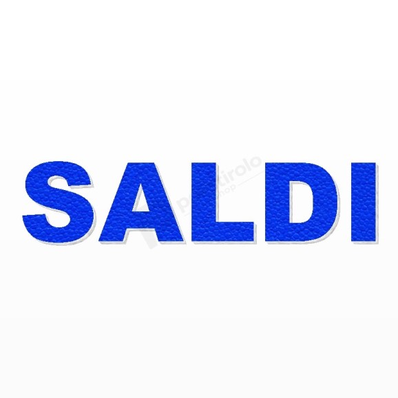SALDI scritta in polistirolo - Arial - Blu - Senza base
