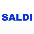 SALDI scritta in polistirolo - Arial - Blu - Senza base