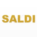 SALDI scritta in polistirolo - Arial - Oro - Senza base