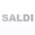 SALDI scritta in polistirolo - Arial - Argento - Senza base