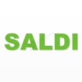 SALDI scritta in polistirolo - Arial - Verde - Senza base