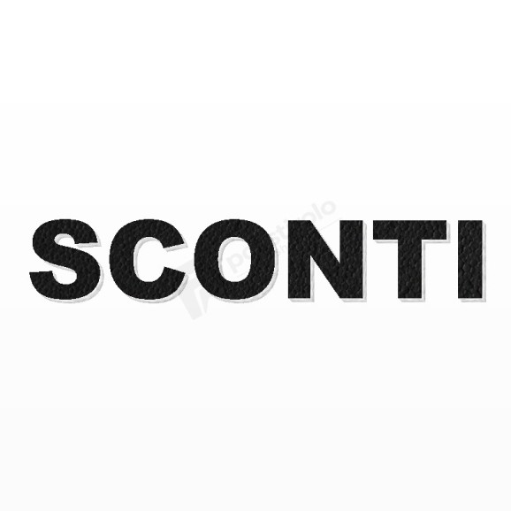 SCONTI scritta in polistirolo - Arial - Nero - Senza base