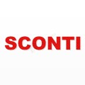 SCONTI scritta in polistirolo - Arial - Rosso - Senza base