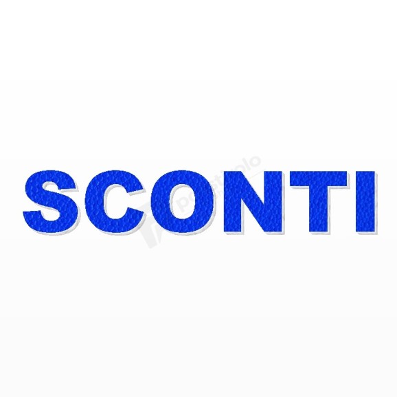 SCONTI scritta in polistirolo - Arial - Blu - Senza base