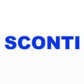 SCONTI scritta in polistirolo - Arial - Blu - Senza base