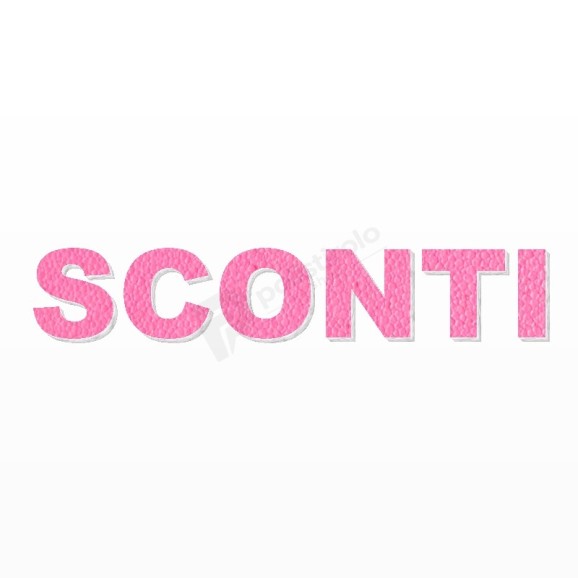 SCONTI scritta in polistirolo - Arial - Rosa - Senza base