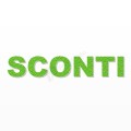 SCONTI scritta in polistirolo - Arial - Verde - Senza base
