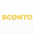 SCONTO scritta in polistirolo - Arial - Giallo - Senza base