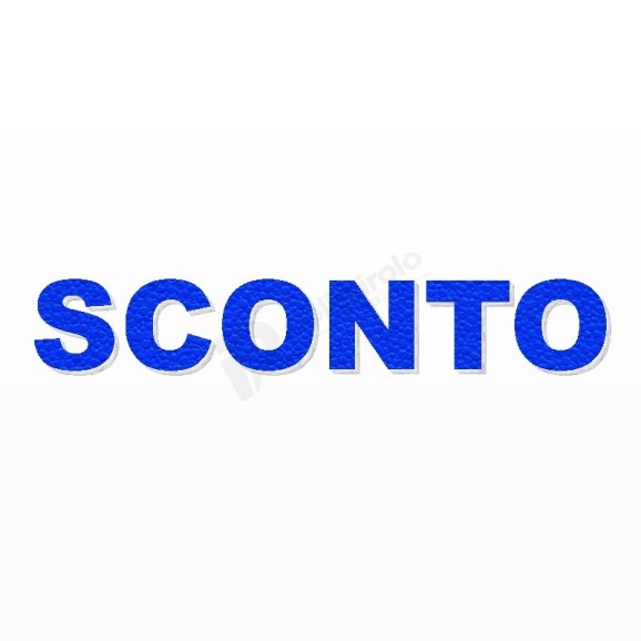 SCONTO scritta in polistirolo - Arial - Blu - Senza base