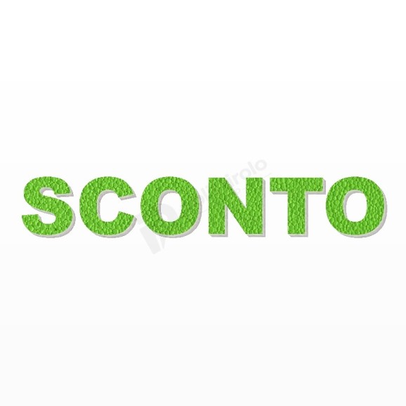 SCONTO scritta in polistirolo - Arial - Verde - Senza base