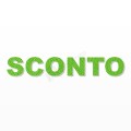 SCONTO scritta in polistirolo - Arial - Verde - Senza base