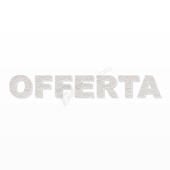OFFERTA scritta in polistirolo - Arial - Bianco - Senza base