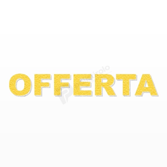 OFFERTA scritta in polistirolo - Arial - Giallo - Senza base