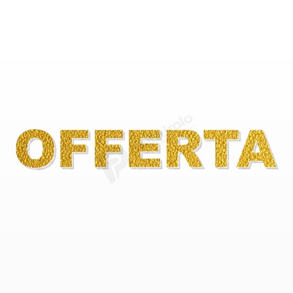OFFERTA scritta in polistirolo - Arial - Oro - Senza base