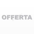 OFFERTA scritta in polistirolo - Arial - Argento - Senza base