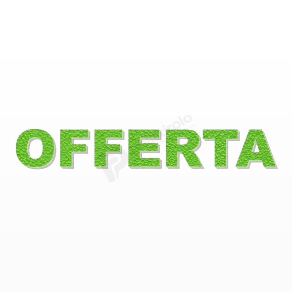 OFFERTA scritta in polistirolo - Arial - Verde - Senza base