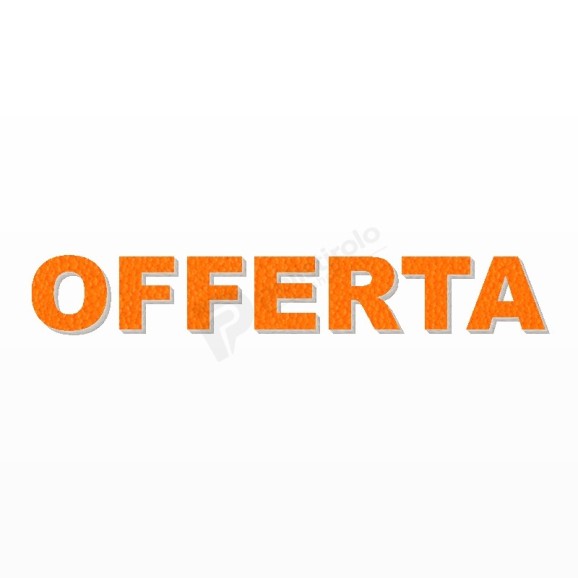 OFFERTA scritta in polistirolo - Arial - Arancione - Senza base