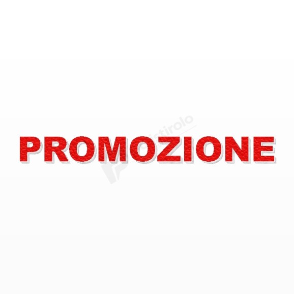 PROMOZIONE scritta in polistirolo - Arial - Rosso - Senza base