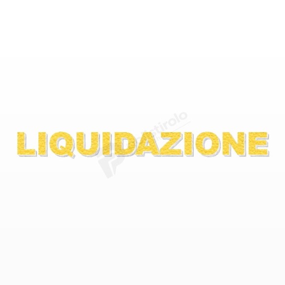 LIQUIDAZIONE scritta in polistirolo - Arial - Giallo - Senza base