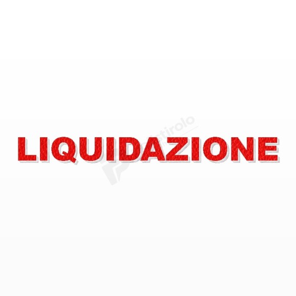 LIQUIDAZIONE scritta in polistirolo - Arial - Rosso - Senza base