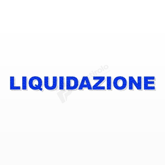 LIQUIDAZIONE scritta in polistirolo - Arial - Blu - Senza base